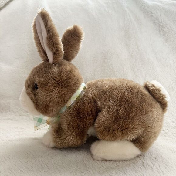 Ty Classic Easter Bunny Rabbit Plush Stuffed Animal 11" Brown Green Ribbon 2007 - Picture 3 of 4